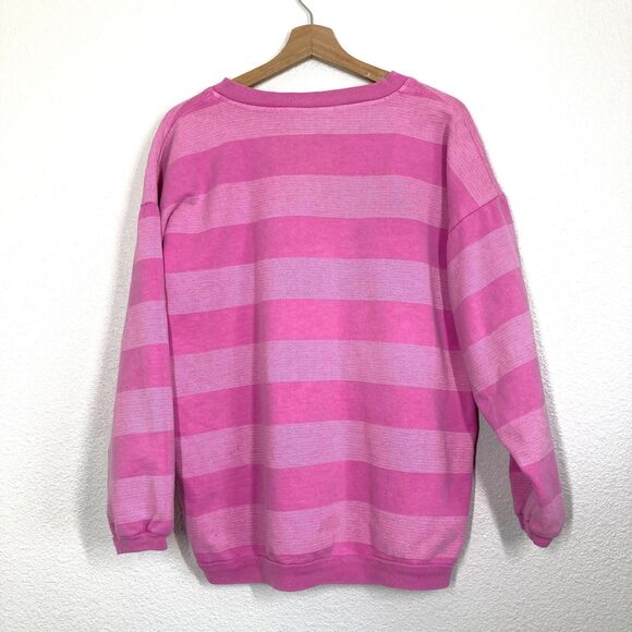 Vintage Fresh Produce Sweater Womens Medium Striped Tulip Floral Pullover USA - Picture 11 of 13